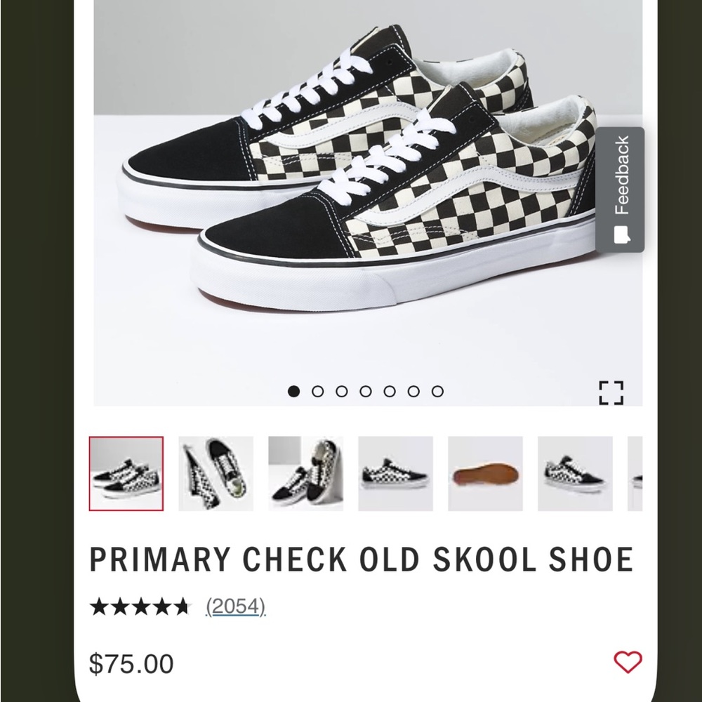 NWT VANS PRIMARY CHECK OLD SKOOL SHOE